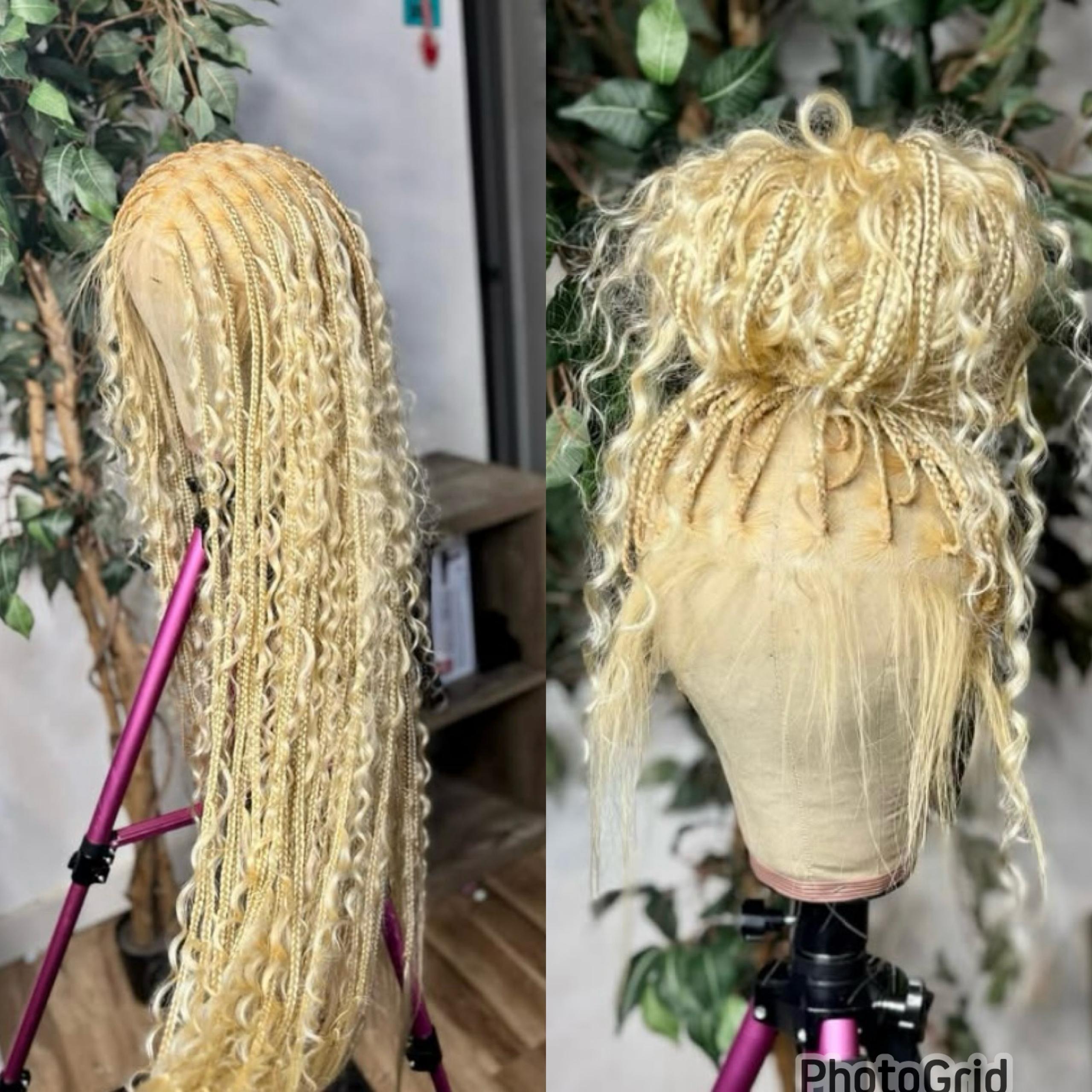 Full Lace Blonde Boho Wig